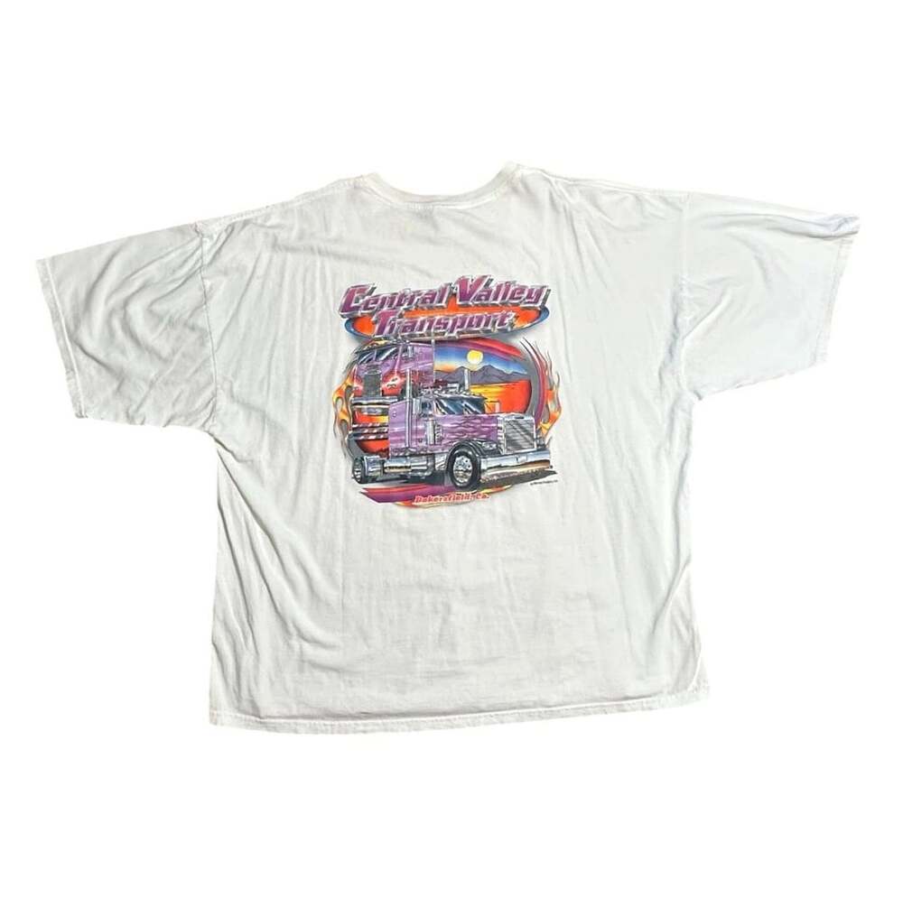 Central Valley Transport Vintage 1990s Truck Racing Graphic T-Shirt